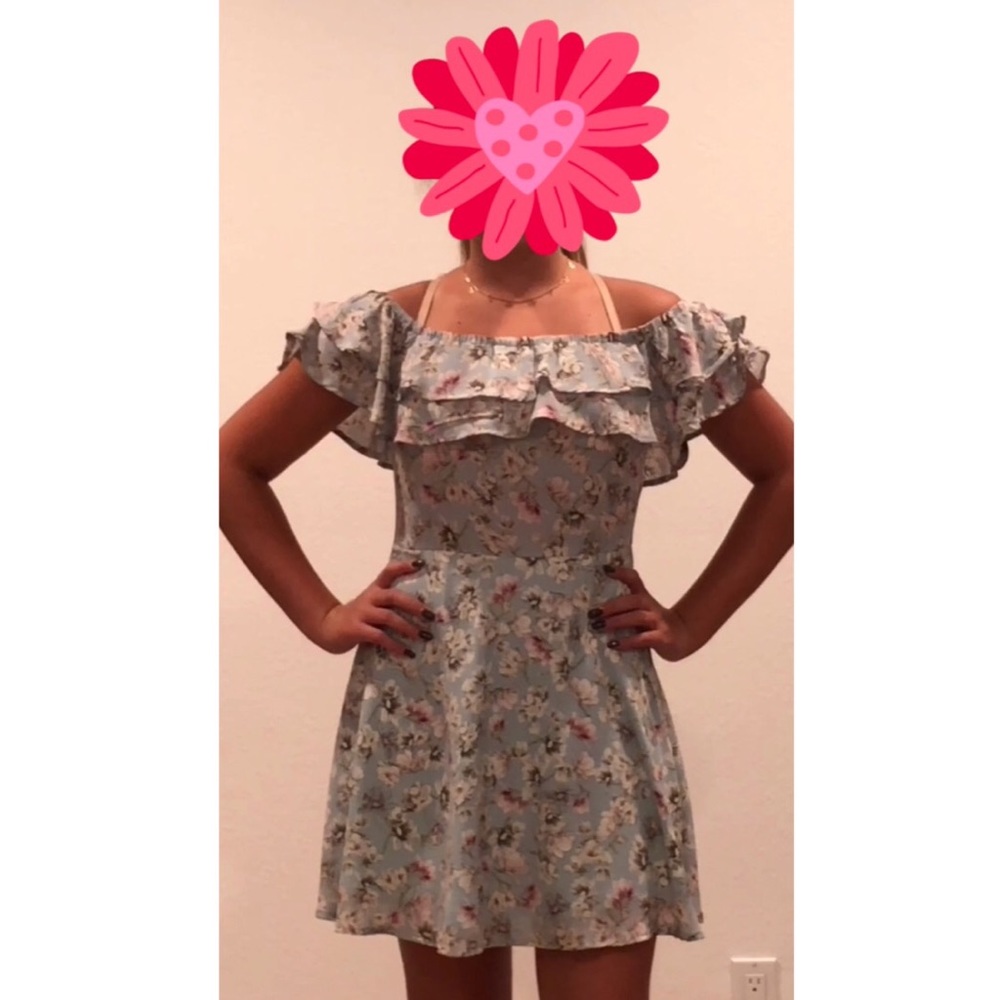 Blue Floral Dress 👗